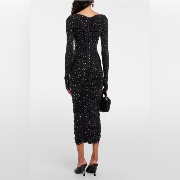 Crystal-embellished cutout jersey midi dress - Picture 3 of 10